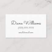 レディースアパーソナライズされたボン 名刺 (裏面)