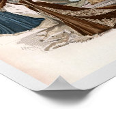 レディースインガウンヴィンテージファッションイラストレーション ポスター (角)