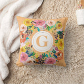 レディースウーメンズレターフローラリースクッション枕 クッション (ブランケット)