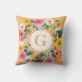 レディースウーメンズレターフローラリースクッション枕 クッション (裏面)