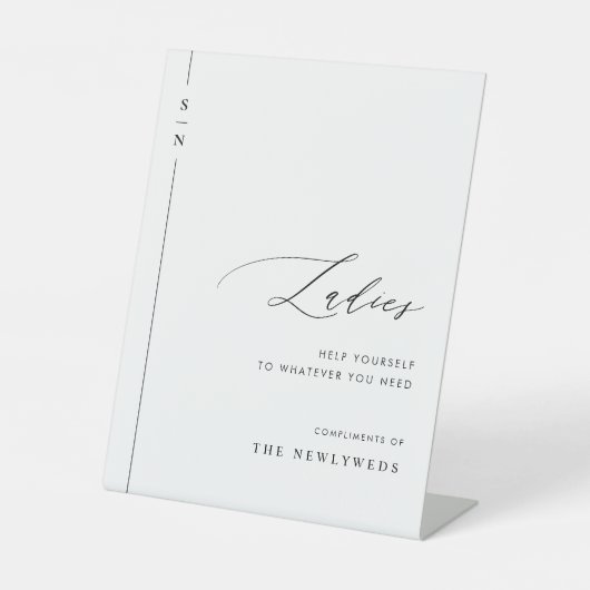 レディースエレガントゲスト結婚のバスルーム・バスケット 台座サイン (正面)