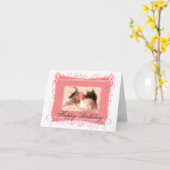 レディースエレガントハット/シューズハッピーバースデーカード カード (黄色い花)