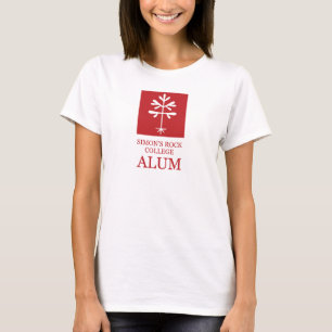 レディースカット「SRC Alum」赤のティー Tシャツ