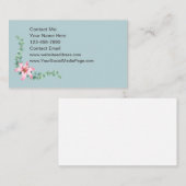 レディースカ連絡ードユーカリテーマフローラ 名刺 (正面/裏面)