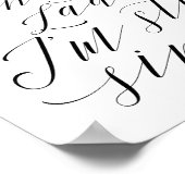 レディースキッドのプロのサインを心配結婚しない ポスター (角)