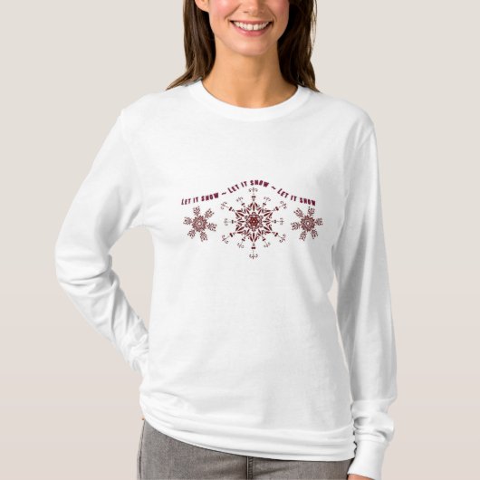 レディースクリスマストップス Tシャツ (正面)