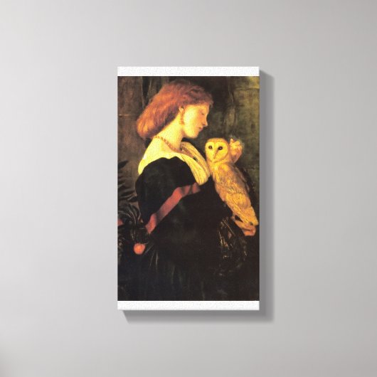 レディースクリークフクロウ絵画アンティーク キャンバスプリント (正面)