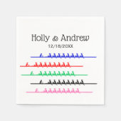 レディースクルーのレース漕ぎ – 最大5ボート スタンダードカクテルナプキン (正面)