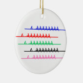 レディースクルーのレース漕ぎ – 最大5ボート セラミックオーナメント (右)