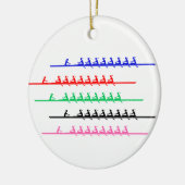 レディースクルーのレース漕ぎ – 最大5ボート セラミックオーナメント (左)