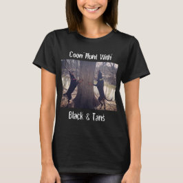 レディースクーンズ狩りウィズブラック&タンズ Tシャツ