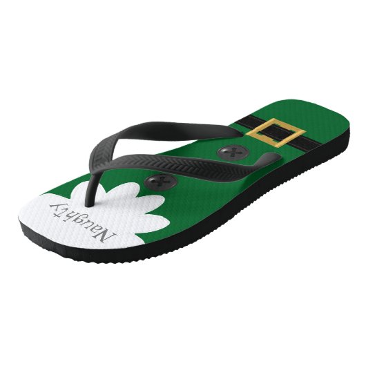 レディースグリーンいけなクリスマス小妖精や小人スーツフェスティバル ビーチサンダル (アングル)