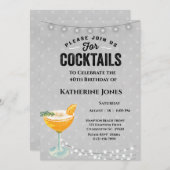 レディースグレイ40thバースデーカクテルパーティー 招待状 (正面/裏面)