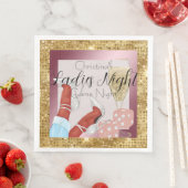 レディースゲームナイトピンクサイコロ&金ゴールドダイヤモンド (インサイチュ)