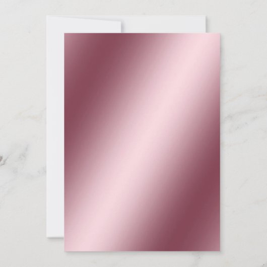 レディースゲームナイト金ゴールドグリッターピンクエース 招待状 (裏面)