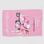 レディースゴパーソナライズされたルフスタイルゴルフタオル ゴルフタオル (横)