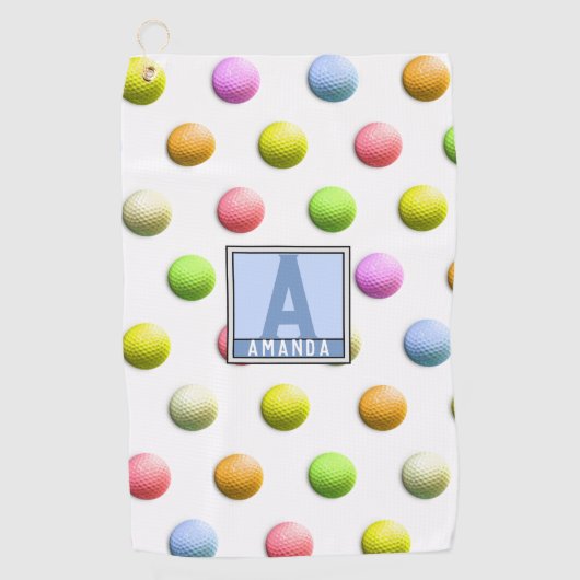 レディースゴモノグラムのルフギフト ゴルフタオル (正面)