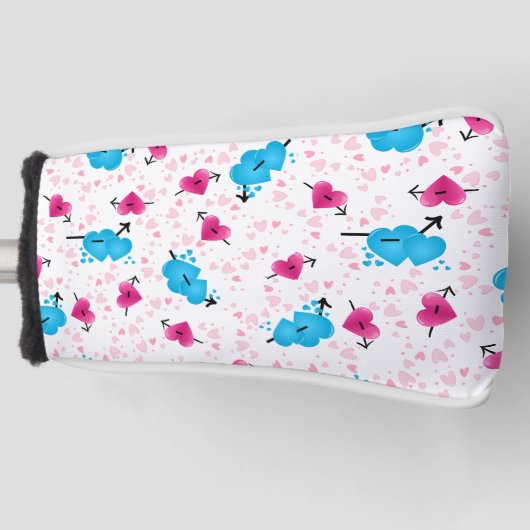 レディースゴルフクラブパターカバーハート ゴルフヘッドカバー (正面)