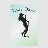 レディースゴルフグリーン ゴルフタオル (正面)