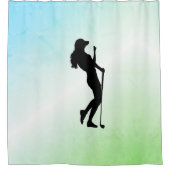 レディースゴルフグリーン シャワーカーテン (正面)