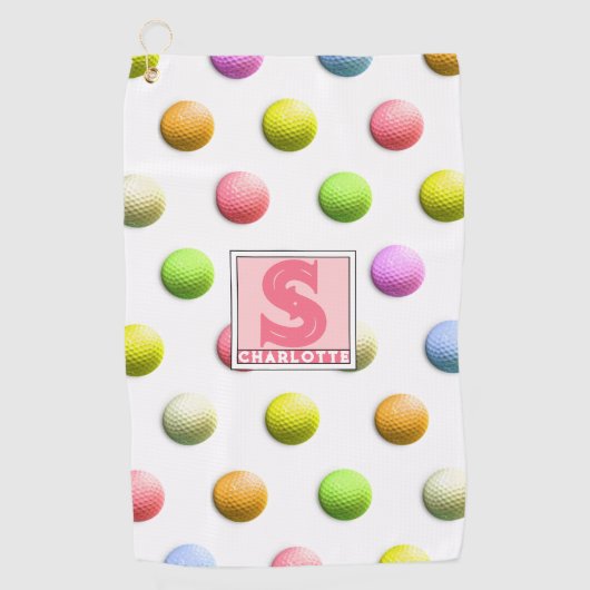 レディースゴルフゴモノグラムのルフタオル ゴルフタオル (正面)