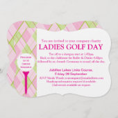 レディースゴルフデイ企業のグループイベント招待 招待状 (正面/裏面)