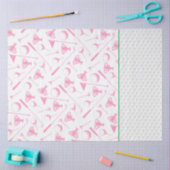 レディースゴルフピンクグリーンホワイトゴ名門私立校風のーフ 薄葉紙 (クラフト)