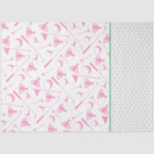 レディースゴルフピンクグリーンホワイトゴ名門私立校風のーフ 薄葉紙 (正面)