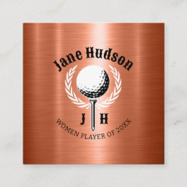 レディースゴルフモエレガントノグラムデザイン スクエア名刺