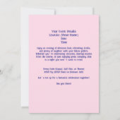 レディースゴルフリーグのお祝い カートゥーン招待状 招待状 (裏面)