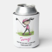 レディースゴルフリーグカスタマイズクーラーボックス 缶クーラー (缶正面)