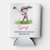 レディースゴルフリーグカスタマイズクーラーボックス 缶クーラー (正面)
