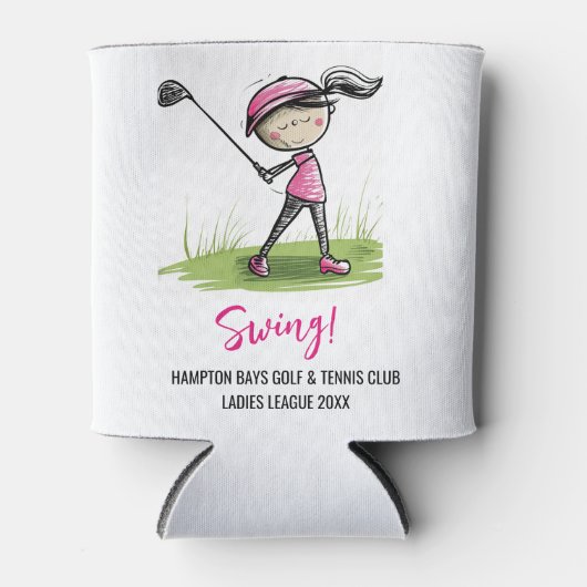 レディースゴルフリーグカスタマイズクーラーボックス 缶クーラー (正面)