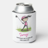 レディースゴルフリーグカスタマイズクーラーボックス 缶クーラー (缶裏面)