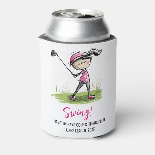 レディースゴルフリーグカスタマイズクーラーボックス 缶クーラー (缶裏面)