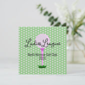 レディースゴルフリーグゴルフパーティの招待状 招待状 (スタンド正面)