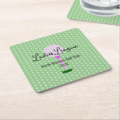 レディースゴルフリーグゴルフパーティー スクエアペーパーコースター (アングル)