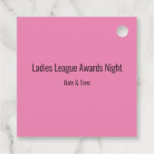 レディースゴルフリーグスペシャルイベントメッセージカード フェイバータグ (裏面)