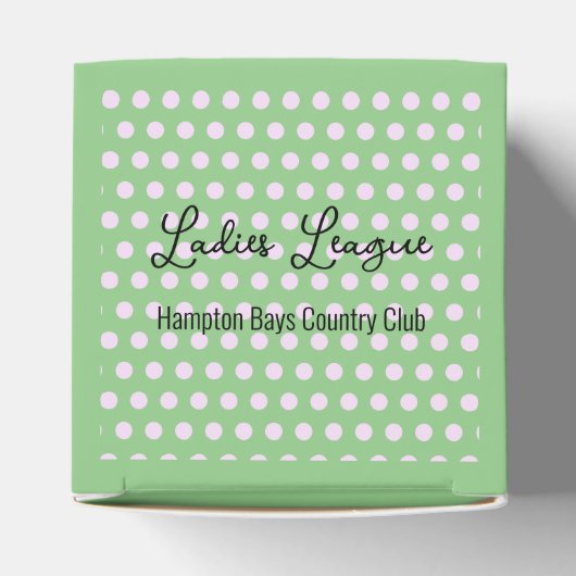 レディースゴルフリーグハーシーのお菓子の好意 フェイバーボックス (上部)