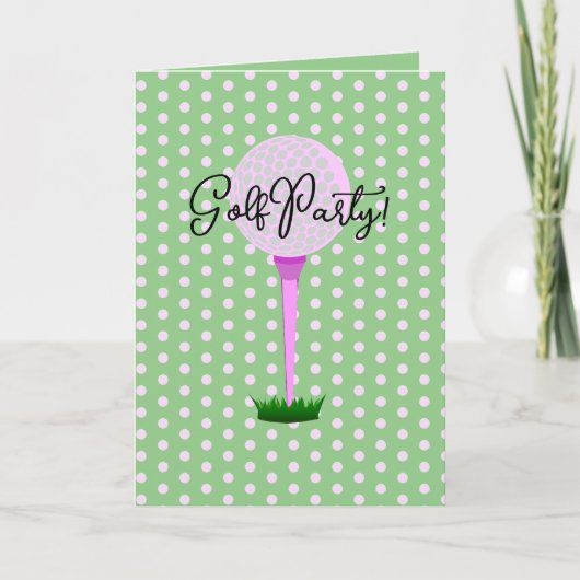 レディースゴルフリーグパーティー 招待状 (正面)