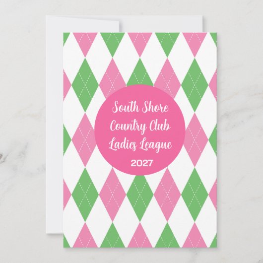 レディースゴルフリーグ招待状 招待状 (正面)