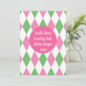 レディースゴルフリーグ招待状 招待状 (スタンド正面)