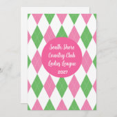 レディースゴルフリーグ招待状 招待状 (正面/裏面)