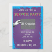 レディースサプライズ40th誕生日レトロヴィンテージ 招待状 (裏面)