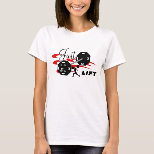 レディースジャストリフト重量挙げTシャツ Tシャツ (正面)