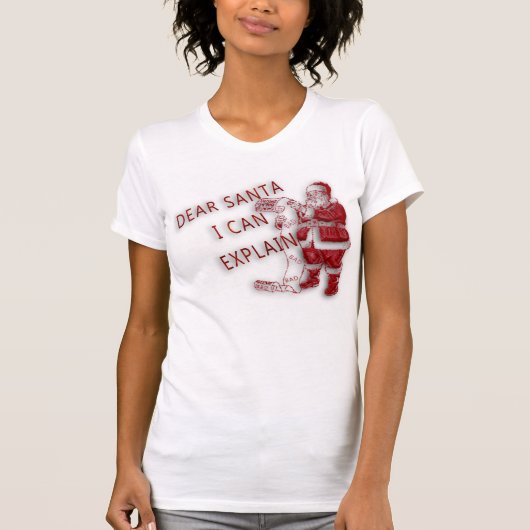 レディースジャージーTシャツ(サンタ宛の手紙あり) Tシャツ (正面)
