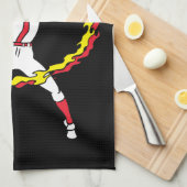 レディースソフトボールの水差し キッチンタオル (四つ折り)