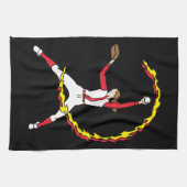 レディースソフトボールの水差し キッチンタオル (横)