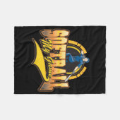 レディースソフトボール私のゲーム フリースブランケット (正面(横))