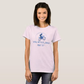 レディースダートバイクもしくは自転車に乗る人Tシャツ Tシャツ (正面フル)
